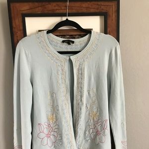 BCBGMAXAZRIA Embroidered Sweater Set